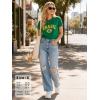 image:imageEXLURA Womens Cotton Graphic TShirts Short Sleeve Country Print Soccer Fan Tee National Pride Casual Summer Tops 2026 TrendyGreen