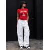image:imageEXLURA Womens Cotton Graphic TShirts Short Sleeve Country Print Soccer Fan Tee National Pride Casual Summer Tops 2026 TrendyRed