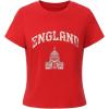 image:imageEXLURA Womens Cotton Graphic TShirts Short Sleeve Country Print Soccer Fan Tee National Pride Casual Summer Tops 2026 TrendyRed