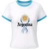 image:imageEXLURA Womens Cotton Graphic TShirts Short Sleeve Country Print Soccer Fan Tee National Pride Casual Summer Tops 2026 TrendyWhite