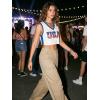 image:imageEXLURA Womens V Neck Graphic Print Crop Top Sleeveless Football Jersey Tank Top Y2K Sporty Summer Casual Shirt 2026 TrendyDeep Blue