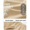 image:imageEXLURA Women Bermuda Shorts Knee Length Cotton Faux Linen Shorts Work Office Outfits Summer Beach High Waisted Shorts PocketsApricot