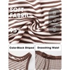 image:imageEXLURA Womens Cotton Summer 2 Piece Outfits Striped Halter Tops Matching Wide Leg Pant Sets Lounge Tracksuits Vacation TravelCoffee Brown