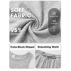 image:imageEXLURA Womens Cotton Summer 2 Piece Outfits Striped Halter Tops Matching Wide Leg Pant Sets Lounge Tracksuits Vacation TravelSolid Grey