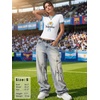 image:imageEXLURA Womens Crewneck Soccer Graphic Print Shirts Short Sleeve Football Jersey Top Y2K Sporty Summer Casual T Shirts 2026White