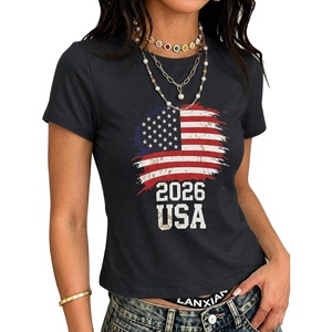 image:imageEXLURA Womens Crewneck Soccer Graphic Print Shirts Short Sleeve Football Jersey Top Y2K Sporty Summer Casual T Shirts 2026Black