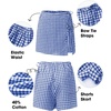 image:imageEXLURA Womens High Waisted Gingham Skort ALine Wrap Mini Skirt with Shorts Side Tie Cotton Plaid Skorts Summer Outfits 2026 Blue