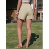 image:imageEXLURA Womens High Waisted Gingham Skort ALine Wrap Mini Skirt with Shorts Side Tie Cotton Plaid Skorts Summer Outfits 2026 Khaki