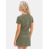 image:imageEXLURA Womens Summer 2 Piece Short Skirt Sets Cotton Short Sleeve Tshirt Matching Tennis Skort Airport Travel Vacation OutfitArmy Green