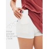 image:imageEXLURA Womens Summer 2 Piece Short Skirt Sets Cotton Short Sleeve Tshirt Matching Tennis Skort Airport Travel Vacation OutfitDark Red