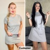 image:imageEXLURA Womens Summer 2 Piece Short Skirt Sets Cotton Short Sleeve Tshirt Matching Tennis Skort Airport Travel Vacation OutfitGrey