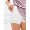 image:imageEXLURA Womens Summer 2 Piece Short Skirt Sets Cotton Short Sleeve Tshirt Matching Tennis Skort Airport Travel Vacation OutfitLight Purple