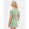 image:imageEXLURA Womens Summer 2 Piece Short Skirt Sets Cotton Short Sleeve Tshirt Matching Tennis Skort Airport Travel Vacation OutfitMint Green