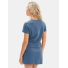 image:imageEXLURA Womens Summer 2 Piece Short Skirt Sets Cotton Short Sleeve Tshirt Matching Tennis Skort Airport Travel Vacation OutfitNavy Blue