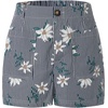 image:imageEXLURA Womens Summer Cute Striped Shorts Comfy Cotton Elastic Waist Floral Shorts Casual Boho Beach Short Pants with PocketsNavy Blue Stripe