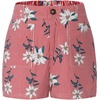 image:imageEXLURA Womens Summer Cute Striped Shorts Comfy Cotton Elastic Waist Floral Shorts Casual Boho Beach Short Pants with PocketsRed Stripe