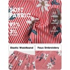 image:imageEXLURA Womens Summer Cute Striped Shorts Comfy Cotton Elastic Waist Floral Shorts Casual Boho Beach Short Pants with PocketsRed Stripe