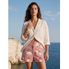 image:imageEXLURA Womens Summer Cute Striped Shorts Comfy Cotton Elastic Waist Floral Shorts Casual Boho Beach Short Pants with PocketsRed Stripe