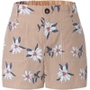 image:imageEXLURA Womens Summer Cute Striped Shorts Comfy Cotton Elastic Waist Floral Shorts Casual Boho Beach Short Pants with PocketsYellow Stripe