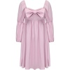 image:imageEXLURA Girls Big Bow Neck Dress Puff Long Sleeve A Line Kids Wedding Formal Midi Dresses 2024 Princess Pageant Party 615Y
